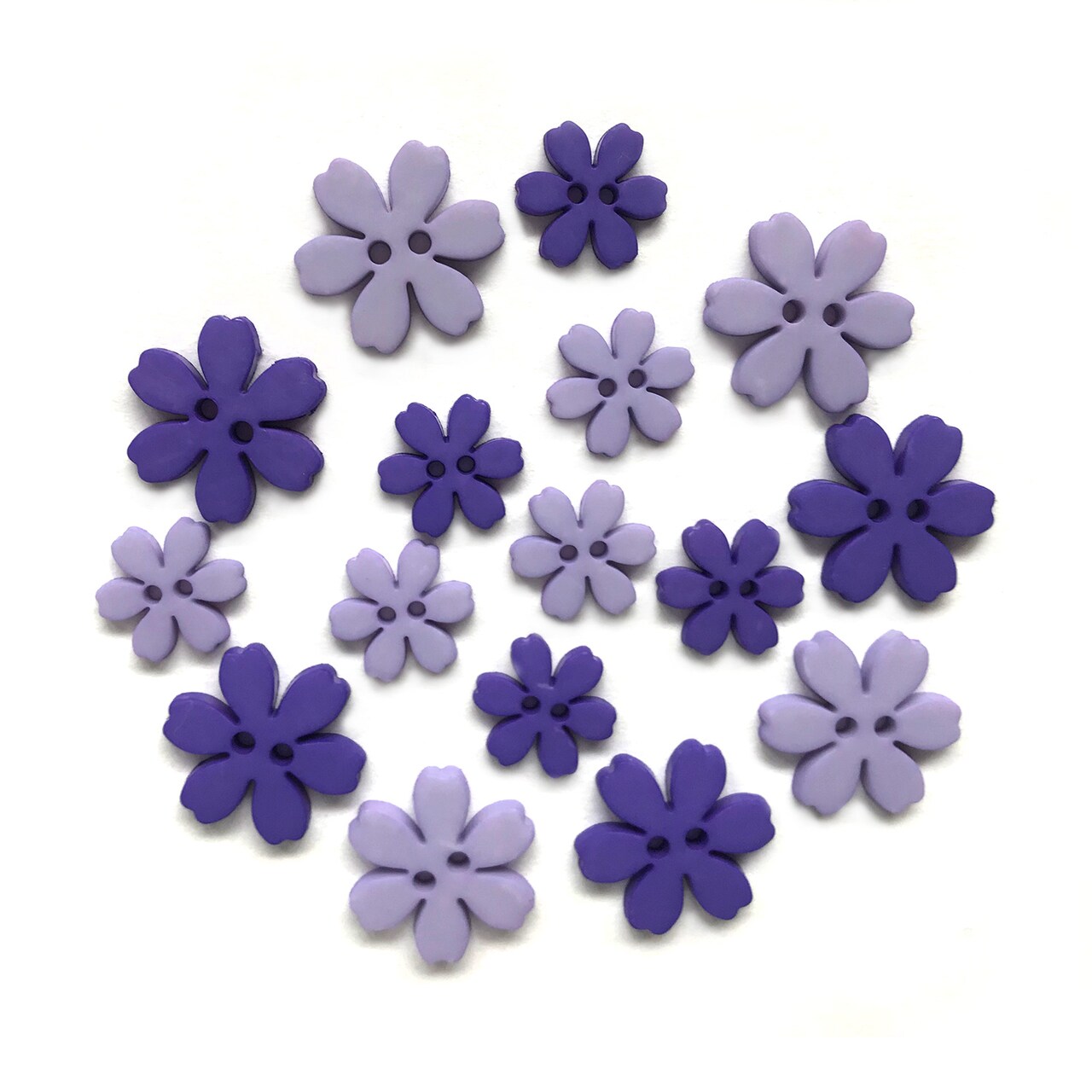 Buttons Galore and More Flower Shaped Novelty Buttons for Sewing & Craft - 48 Buttons